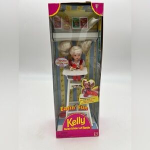 VTG 1997 Mattel Eatin’ Fun Kelly Baby Sister of Barbie NEW NWT Retired